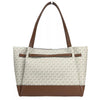 Michael Kors Reed Large Belted Tote Shoulder Bag Purse Vanilla