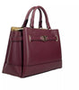 Michael Kors Reed Small Leather Belted Satchel Crossbody Bag Oxblood