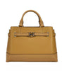 Michael Kors Reed Small Leather Belted Satchel Crossbody Bag Brown