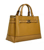 Michael Kors Reed Small Leather Belted Satchel Crossbody Bag Brown