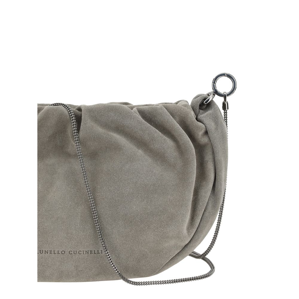 Sac à bandoulière en daim Brunello Cucinelli