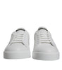 Dolce & Gabbana White Black Logo Portofino Sneaker Shoes