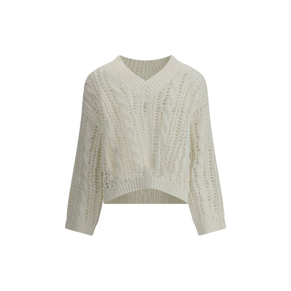 Brunello Cucinelli Pull en maille dentelle