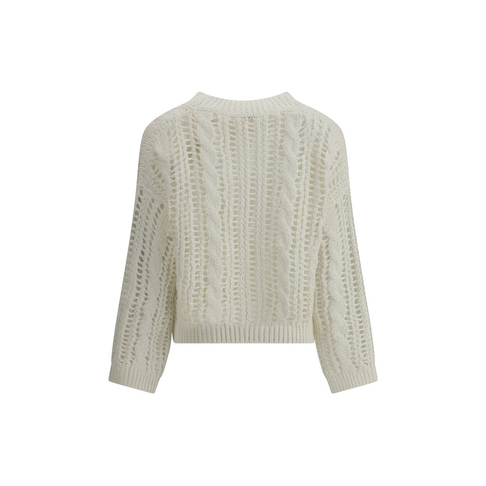 Brunello Cucinelli Pull en maille dentelle