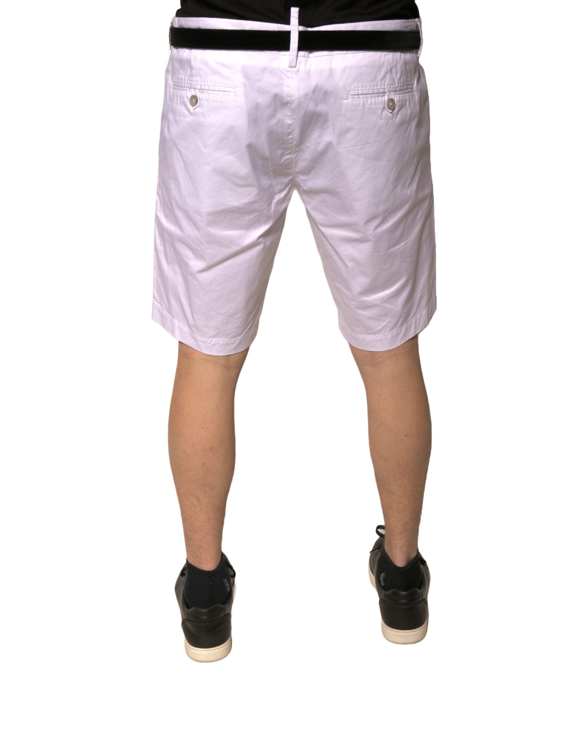 Pantalon chino blanc Dolce &amp; Gabbana en coton stretch décontracté