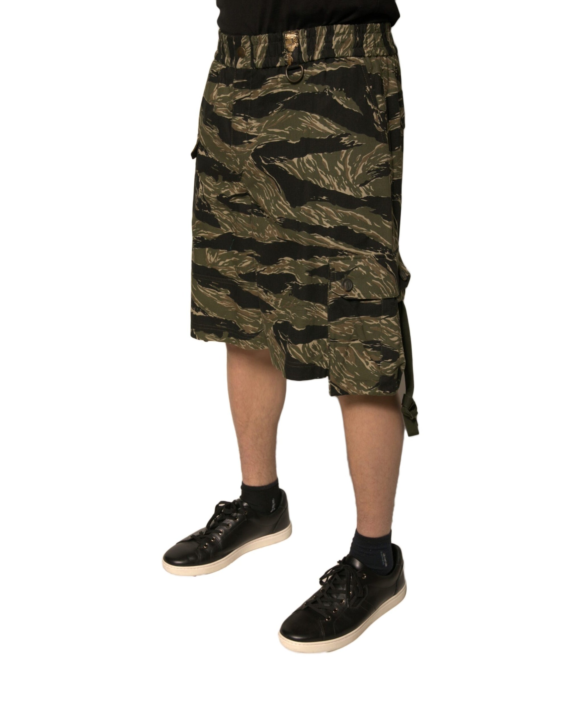 Bermuda en coton à motifs Dolce &amp; Gabbana Black Gold