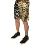 Short chino en soie patchwork multicolore Dolce &amp; Gabbana pour homme