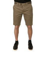 Short décontracté en coton stretch marron chino Dolce &amp; Gabbana