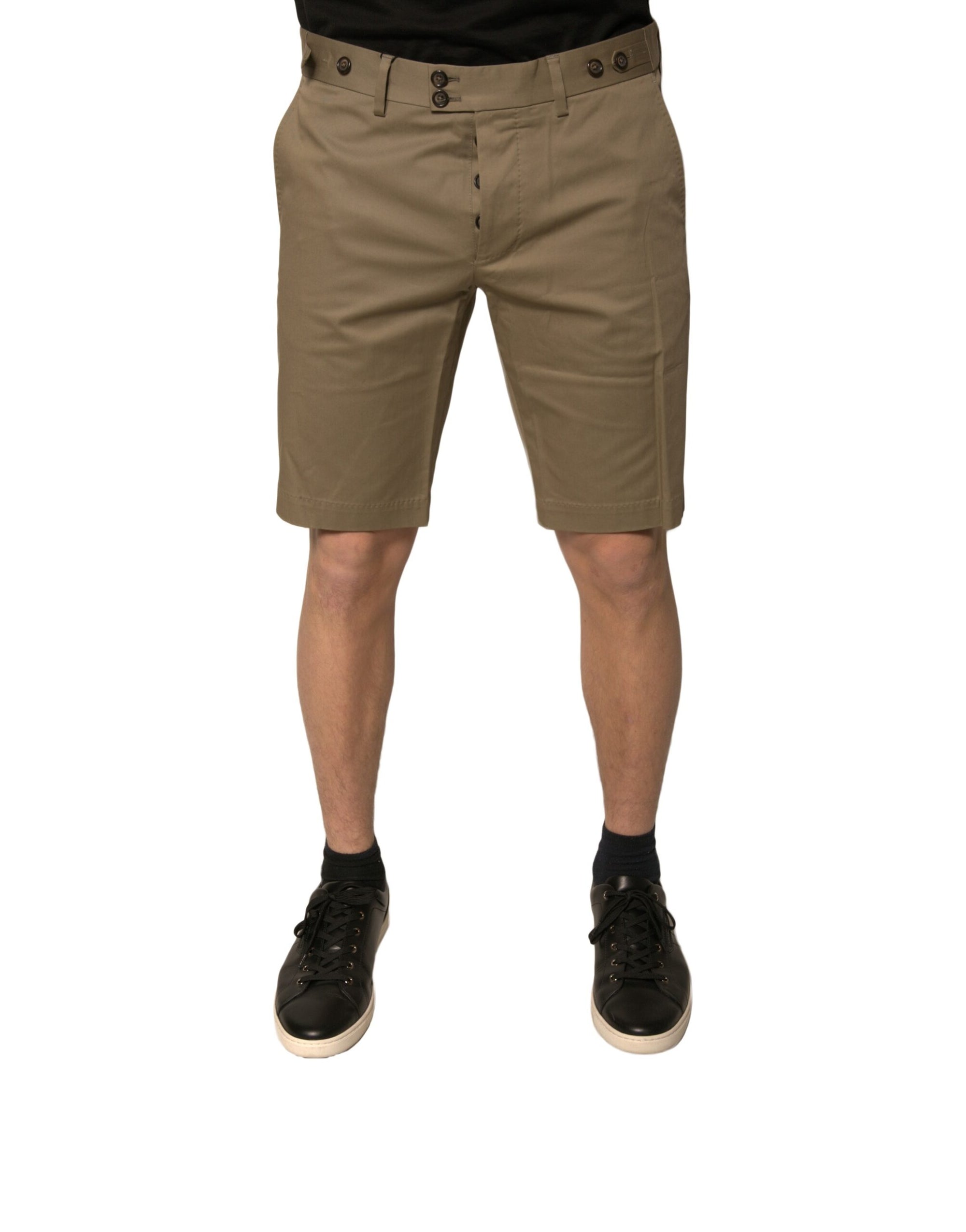 Short décontracté en coton stretch marron chino Dolce &amp; Gabbana