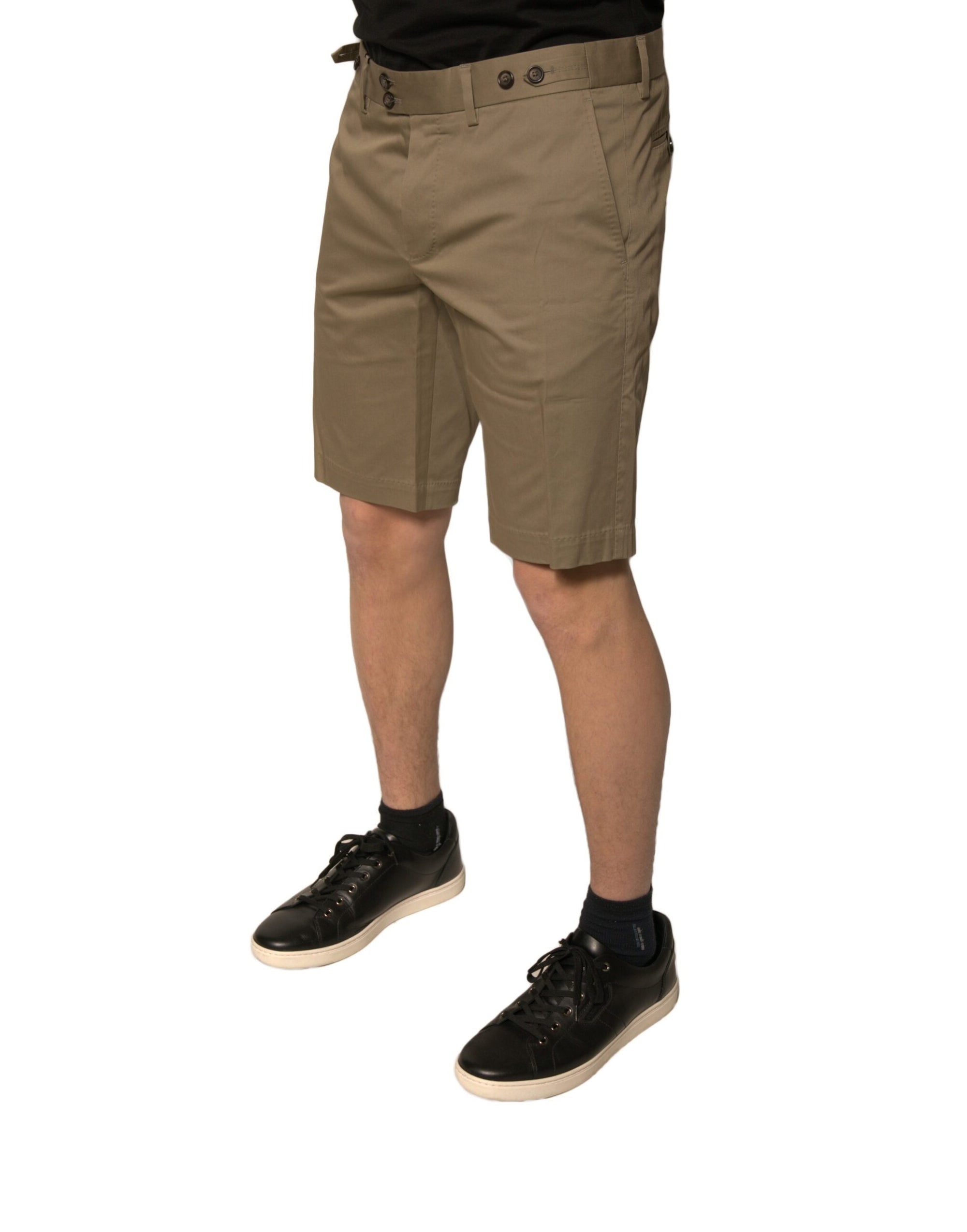 Short décontracté en coton stretch marron chino Dolce &amp; Gabbana