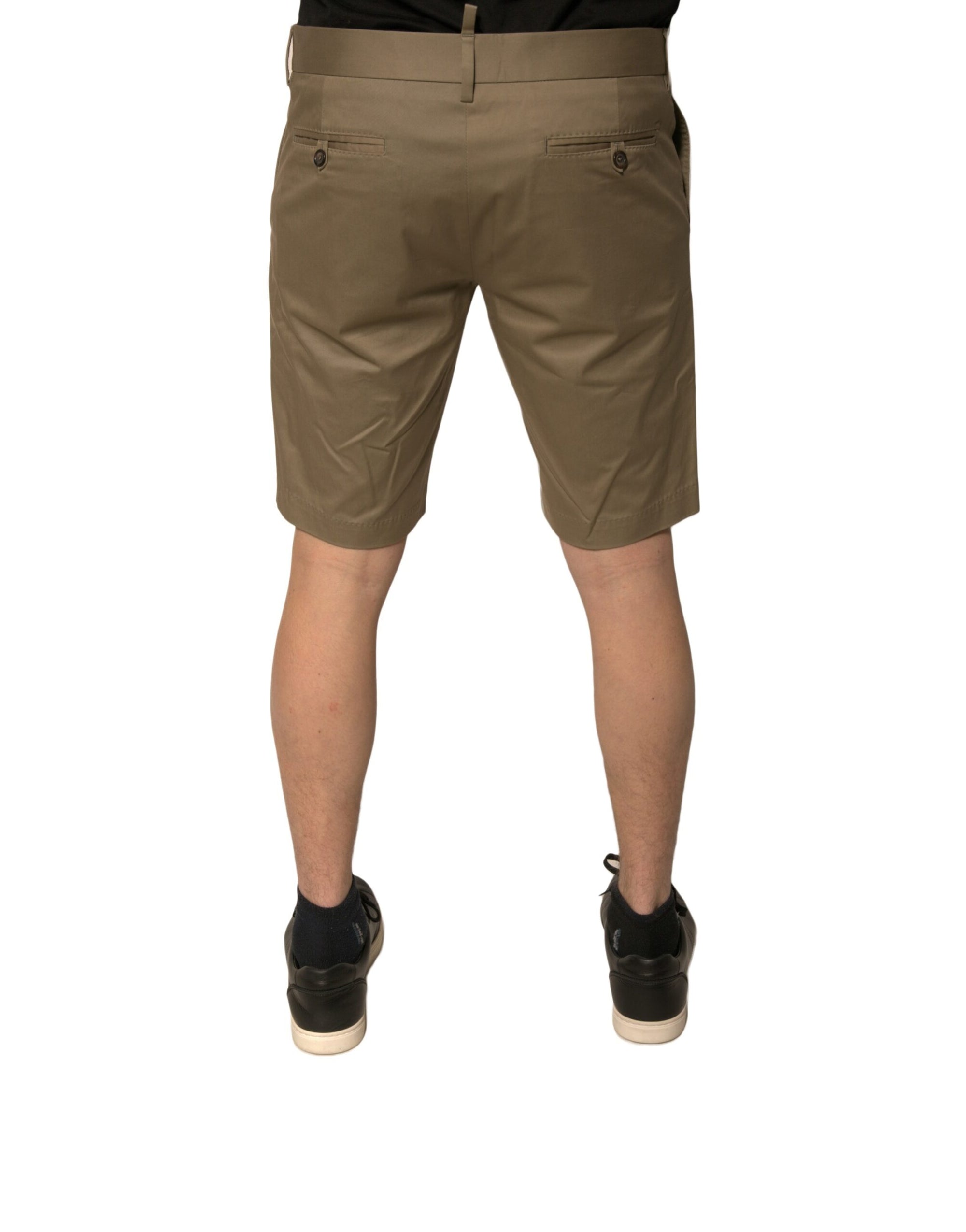 Short décontracté en coton stretch marron chino Dolce &amp; Gabbana