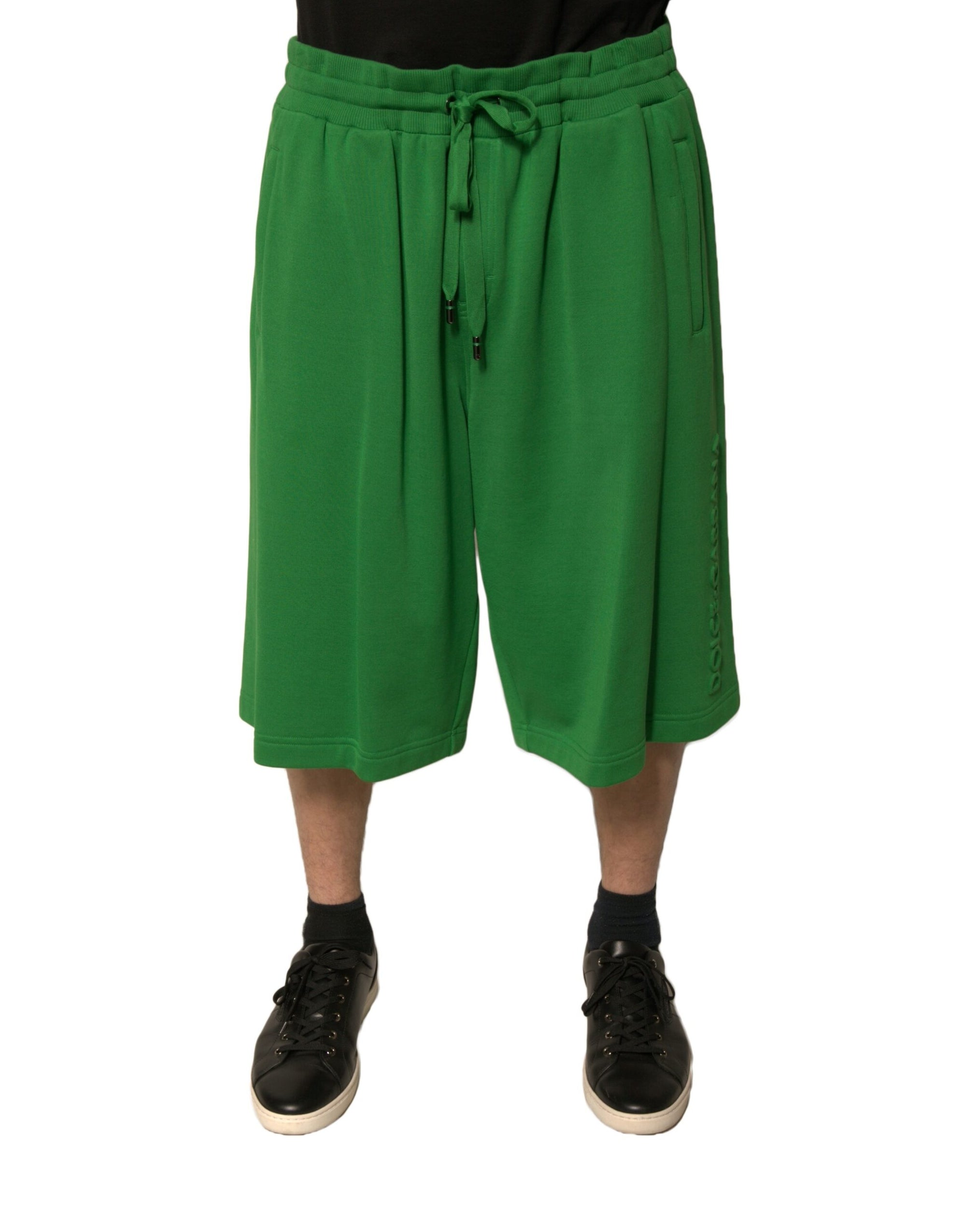 Bermuda vert en coton mélangé Dolce &amp; Gabbana pour homme