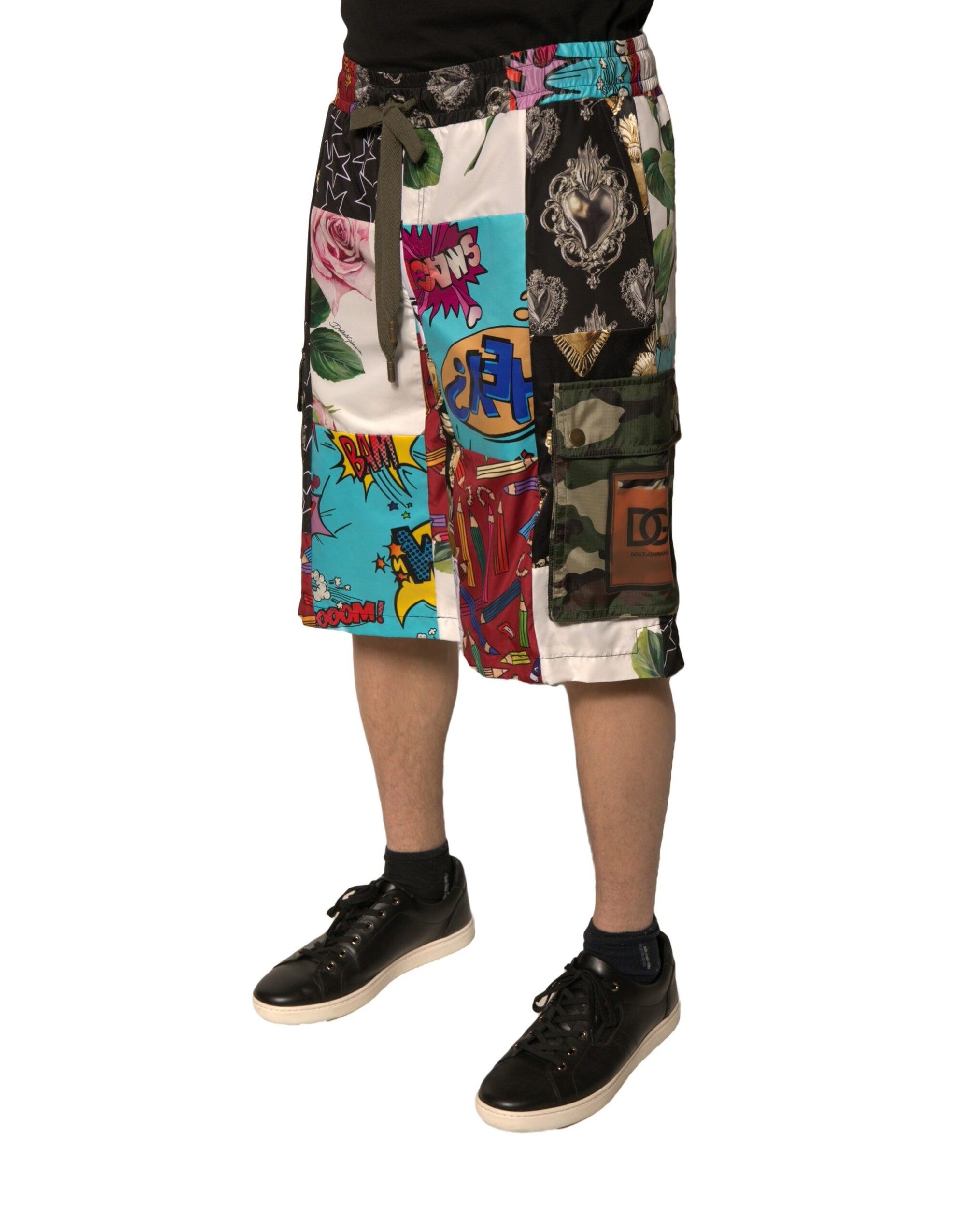 Bermuda cargo patchwork multicolore Dolce &amp; Gabbana