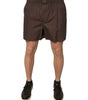 Dolce & Gabbana Brown Cotton Blend Men Mid Waist Shorts