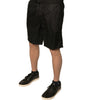 Dolce & Gabbana Black Polyester Jersey Mid Waist Shorts