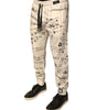 Dolce & Gabbana White Printed Cotton Jogger Sweatpants Pants
