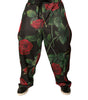 Dolce & Gabbana Black Floral Polyester Jogger Sweatpants Pants