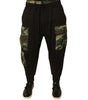 Dolce & Gabbana Black Camouflage Cotton Jogger Cargo Pants