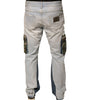 Dolce & Gabbana Light Blue Cotton Cargo Straight Denim Jeans