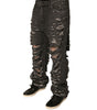 Dolce & Gabbana Gray Tattered Cotton Straight Men Denim Jeans