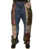 Dolce & Gabbana Blue Patchwork Cotton Straight Denim Jeans