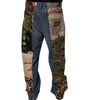 Dolce & Gabbana Blue Patchwork Cotton Straight Denim Jeans