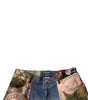 Dolce & Gabbana Blue Patchwork Cotton Straight Denim Jeans