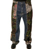 Dolce & Gabbana Blue Patchwork Cotton Straight Denim Jeans