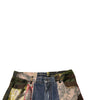 Dolce & Gabbana Blue Patchwork Cotton Straight Denim Jeans