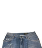 Dolce & Gabbana Blue Tattered Straight Cropped Denim Jeans