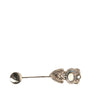 Dolce & Gabbana Silver 925 Sterling Silver Crystals Pin Collar Brooch
