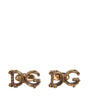 Dolce & Gabbana Gold Tone 925 Sterling Silver DG Logo Cufflink