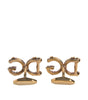 Dolce & Gabbana Gold Tone 925 Sterling Silver DG Logo Cufflink
