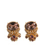Dolce & Gabbana Gold Tone 925 Sterling Silver Crystal Cufflink