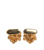 Dolce & Gabbana Gold Tone 925 Sterling Silver Crystal Cufflink