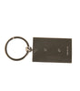 Dolce & Gabbana Black Leather Logo Metal Ring Keychain Keyring