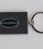 Dolce & Gabbana Black Leather Logo Metal Ring Keychain Keyring