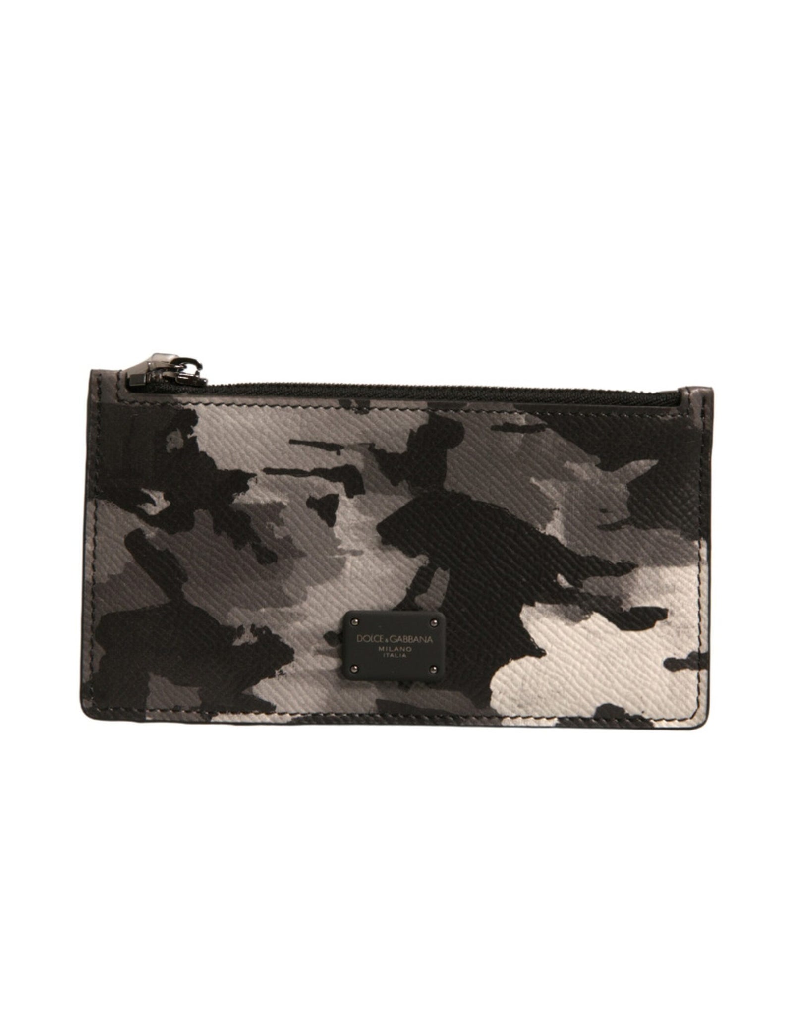 Portefeuille porte-monnaie Dolce &amp; Gabbana à plaque logo camouflage multicolore