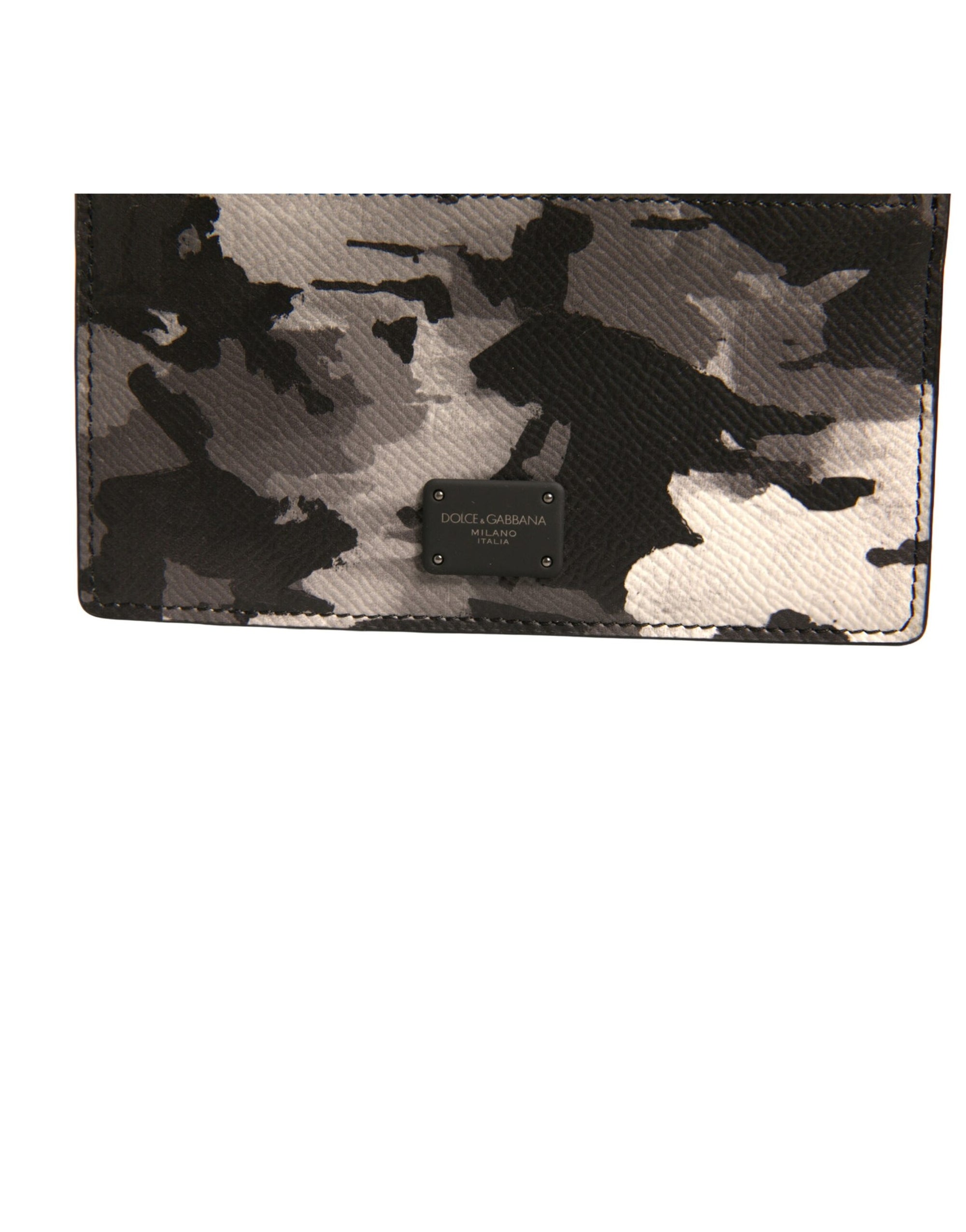 Portefeuille porte-monnaie Dolce &amp; Gabbana à plaque logo camouflage multicolore