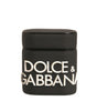 Étui pour Airpods Dolce & Gabbana en silicone noir et blanc avec logo en relief
