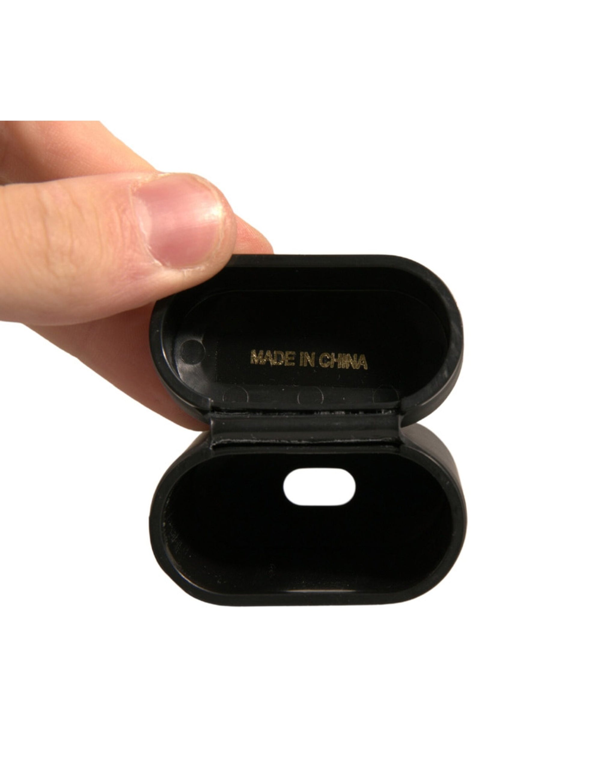 Étui pour Airpods Dolce & Gabbana en silicone noir et blanc avec logo en relief