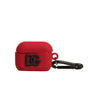 Étui pour Airpods Dolce & Gabbana en caoutchouc de silicone rouge avec logo en relief