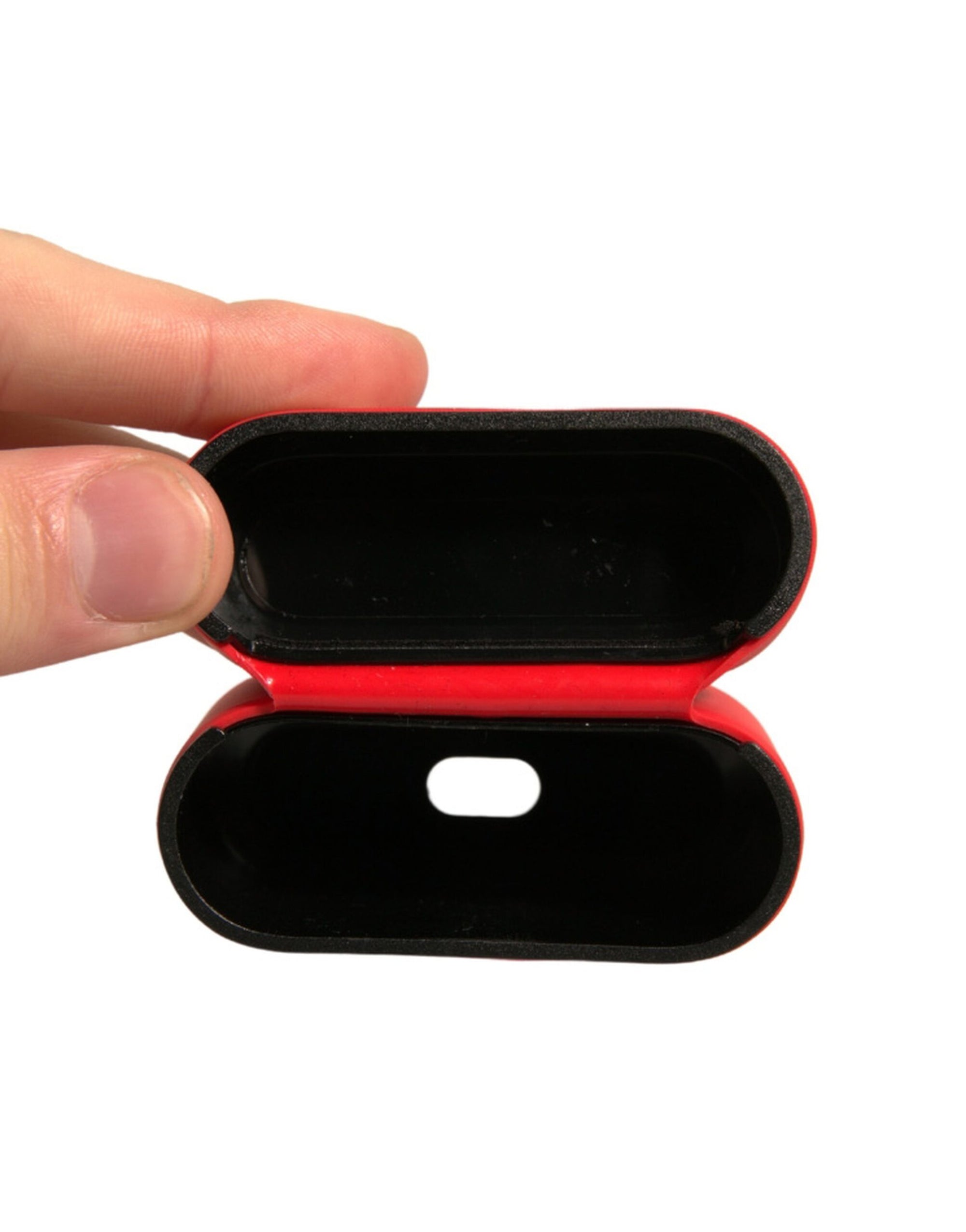 Étui pour Airpods Dolce & Gabbana en PVC rouge avec logo en relief