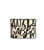 Étui pour Airpods Dolce & Gabbana en cuir noir et blanc avec logo en relief