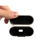 Étui pour Airpods Dolce & Gabbana en cuir noir et blanc avec logo en relief
