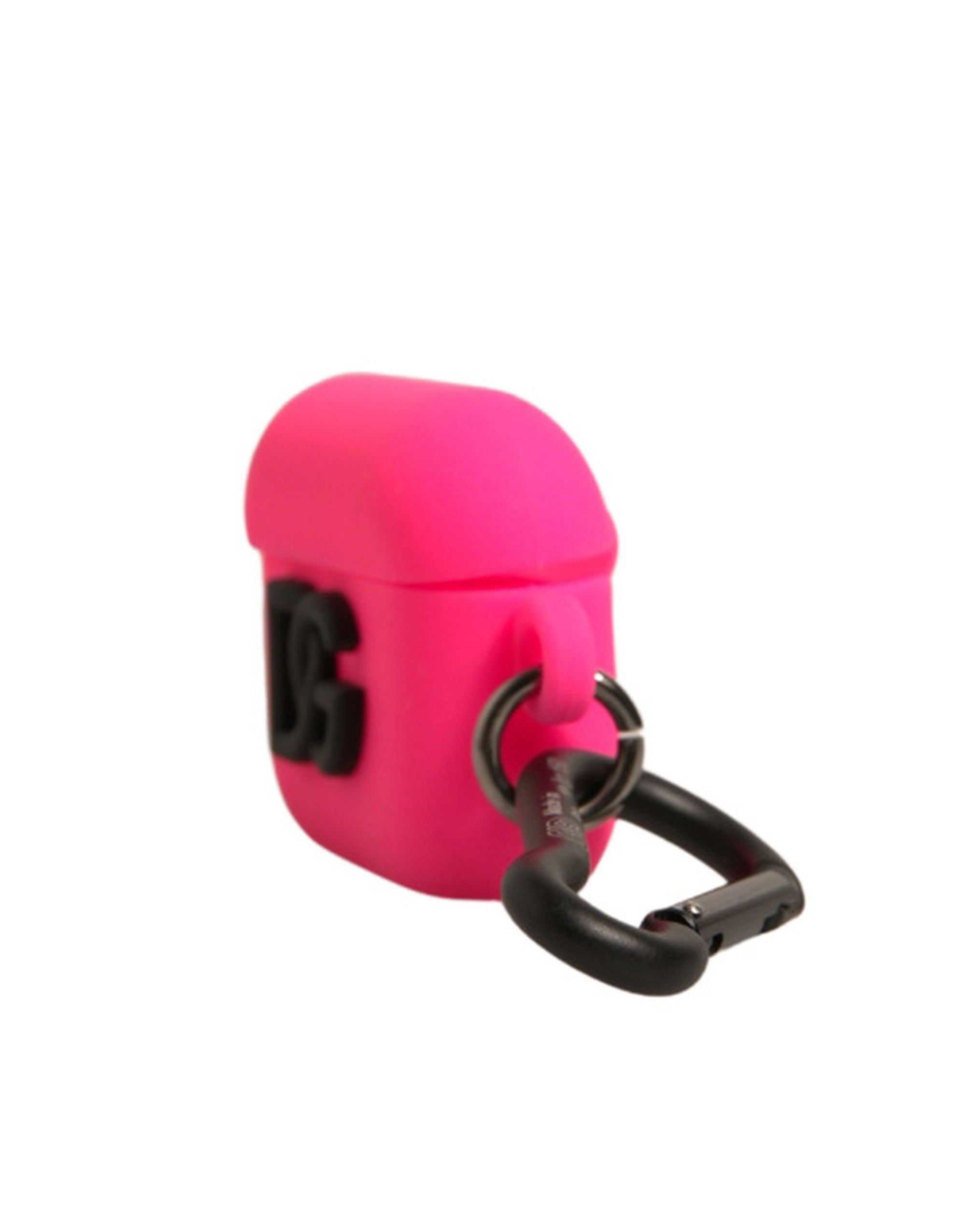 Étui pour Airpods Dolce & Gabbana en caoutchouc de silicone rose avec logo en relief