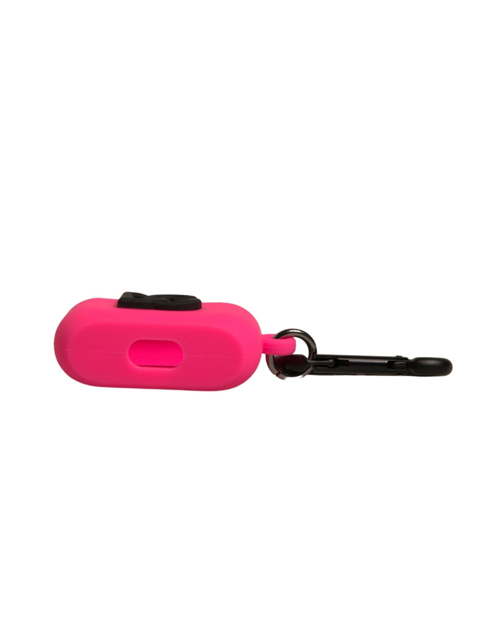 Étui pour Airpods Dolce & Gabbana en caoutchouc de silicone rose avec logo en relief