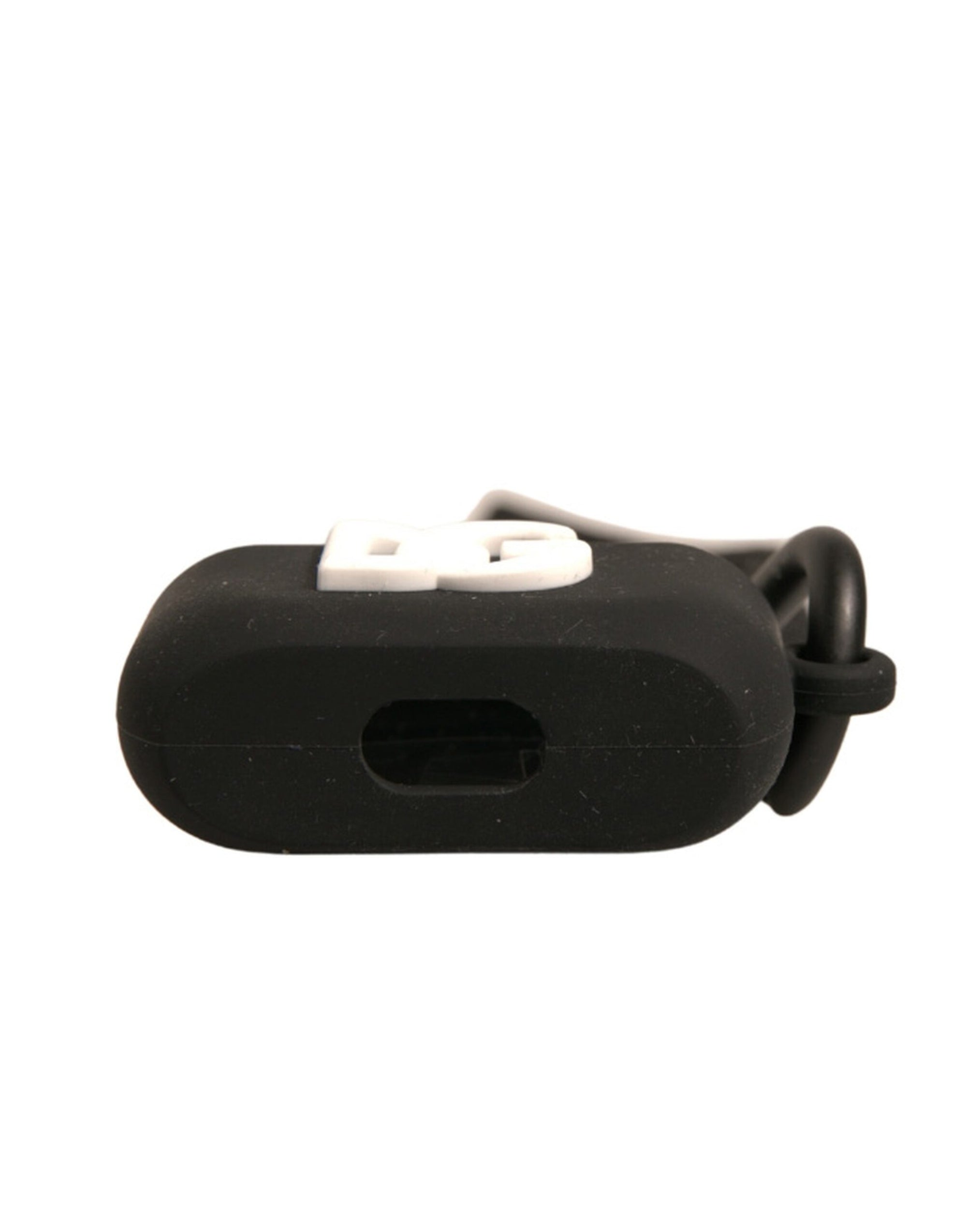 Étui pour Airpods Dolce & Gabbana en caoutchouc de silicone noir avec logo en relief