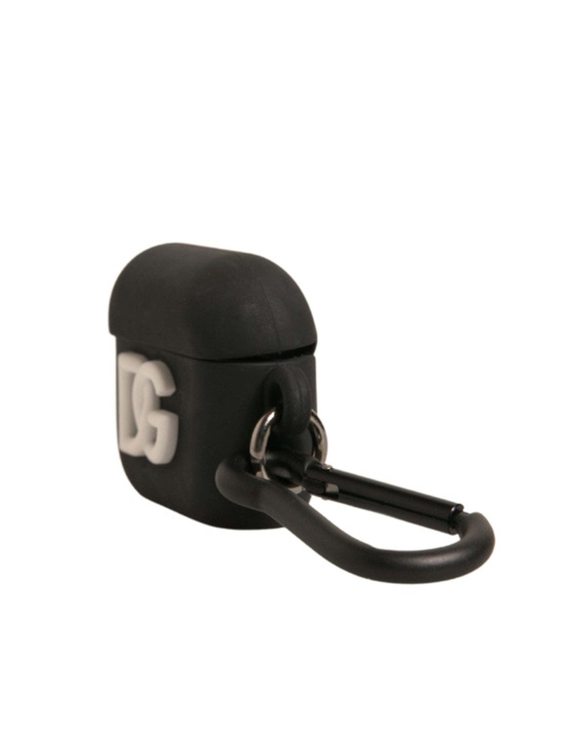 Étui pour Airpods Dolce & Gabbana en caoutchouc de silicone noir avec logo en relief
