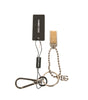 Dolce & Gabbana Silver Brass Chain Beaded Logo Plaque Keychain Keyring